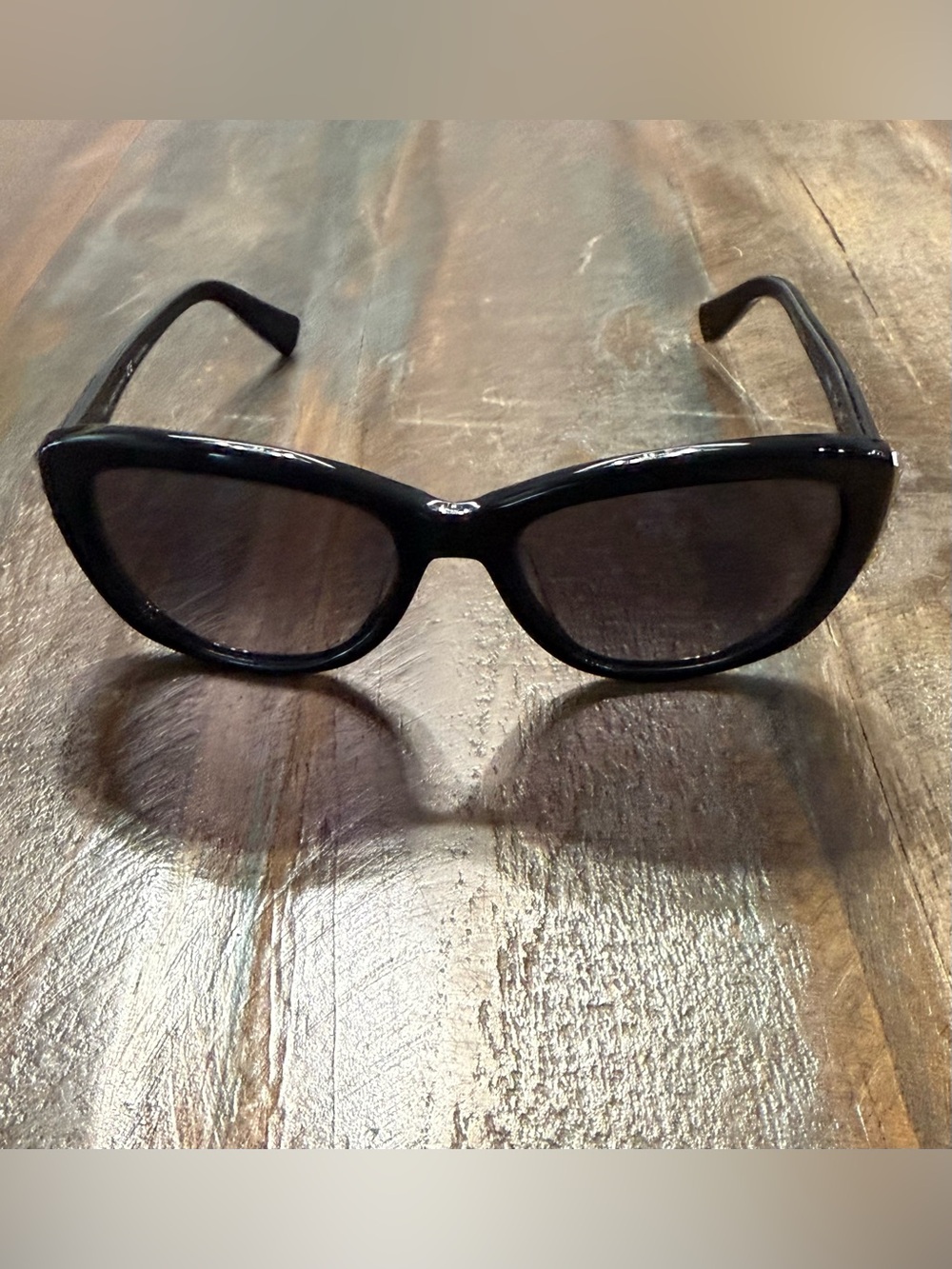 Valentino Model V649S Glossy Black Cat Eye Sunglasses w/ Stud Temple Detail NWT - Picture 2 of 10